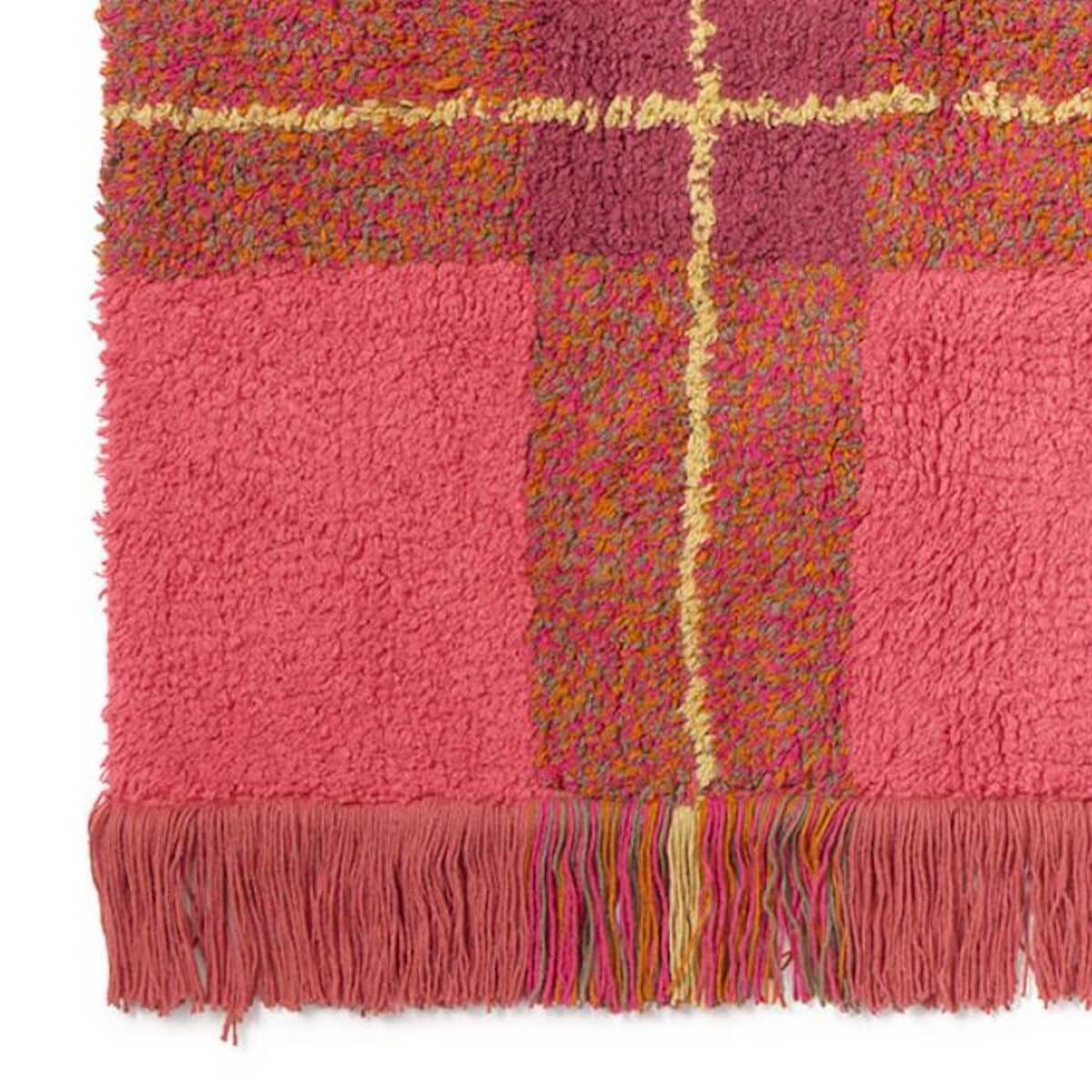 Tapis lavable 140x190cm TARTAN Vintage Wouf wouf Lorena Canals red