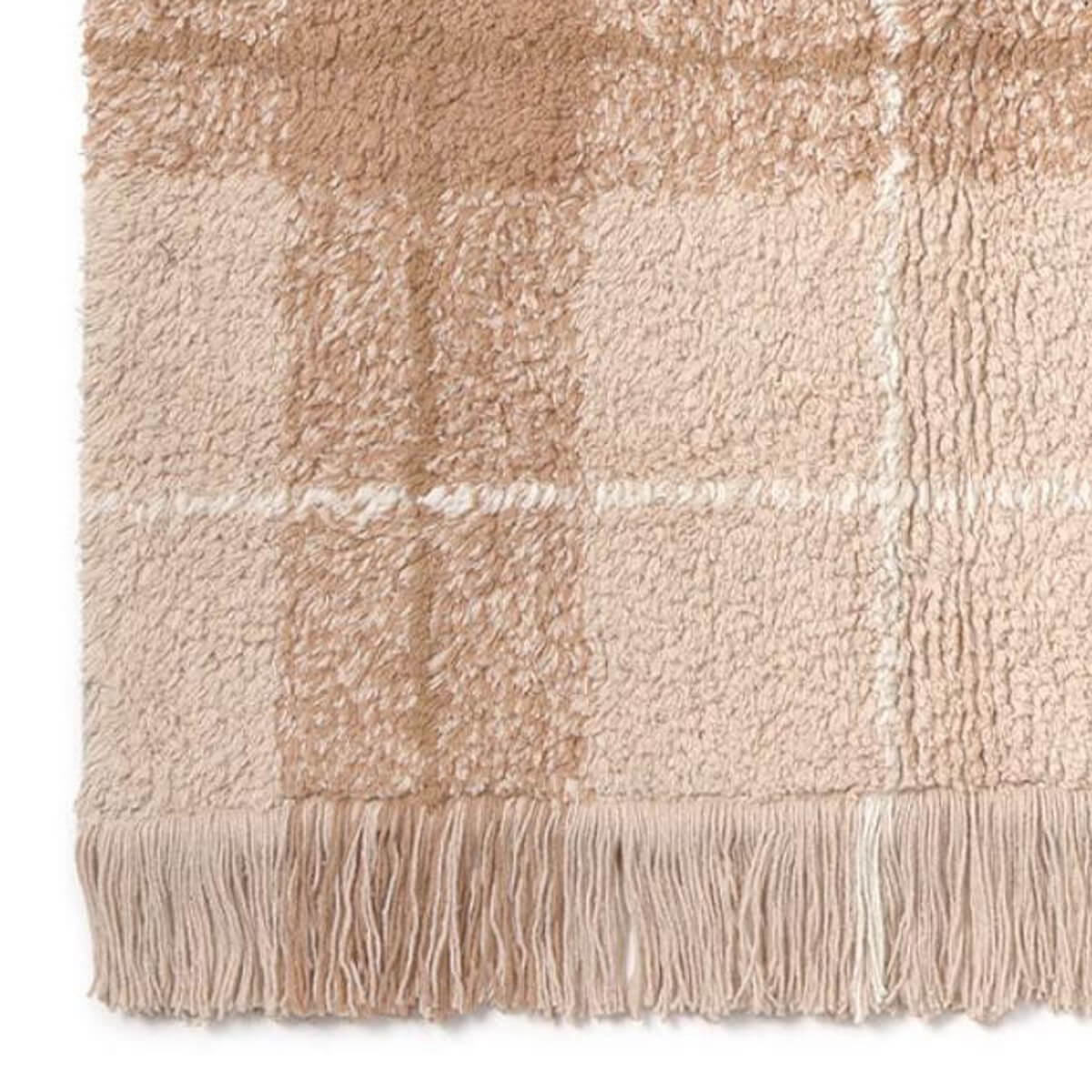 Tapis lavable 90x120cm TARTAN Wouf wouf Lorena Canals rose