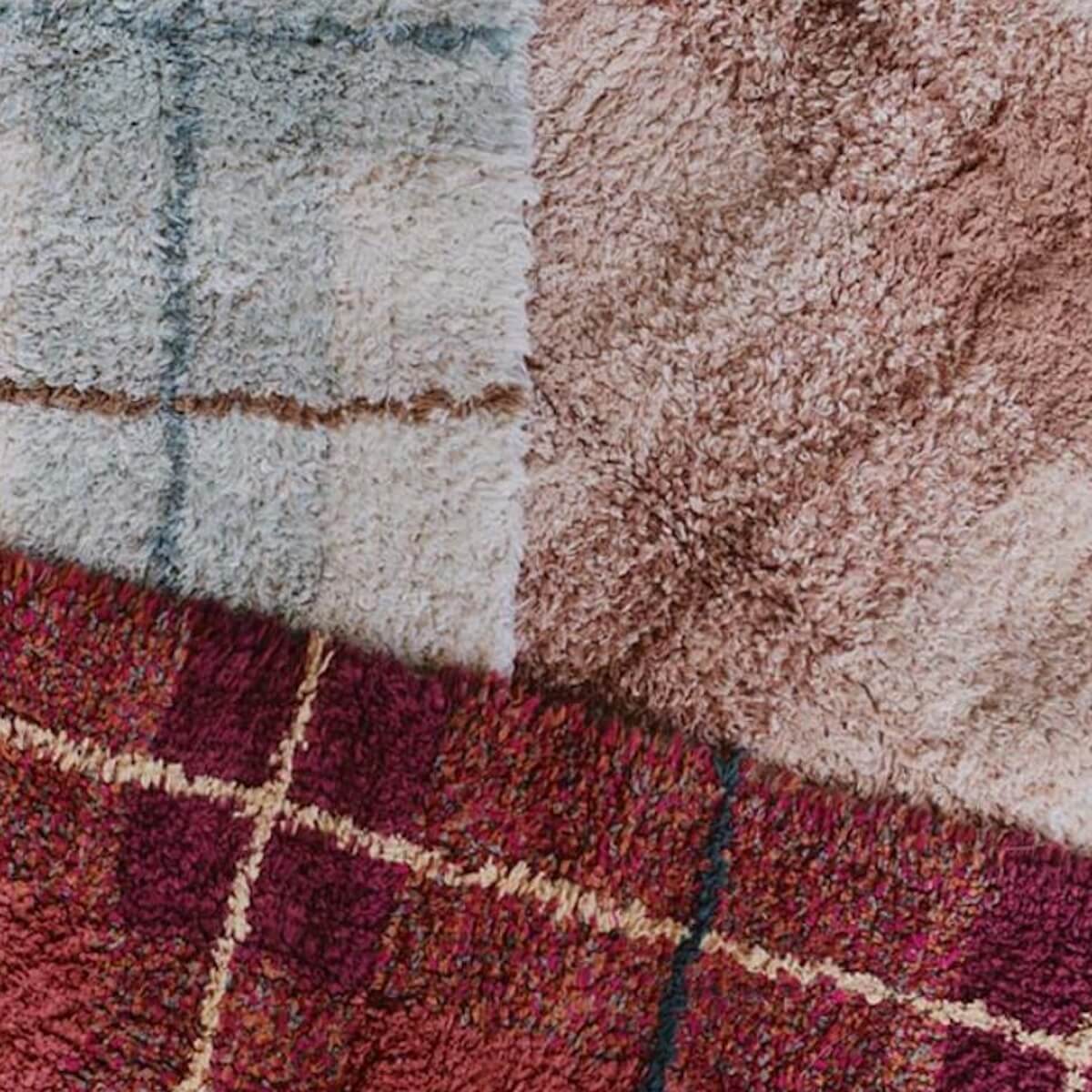 Tapis lavable 90x120cm TARTAN Wouf wouf Lorena Canals rose