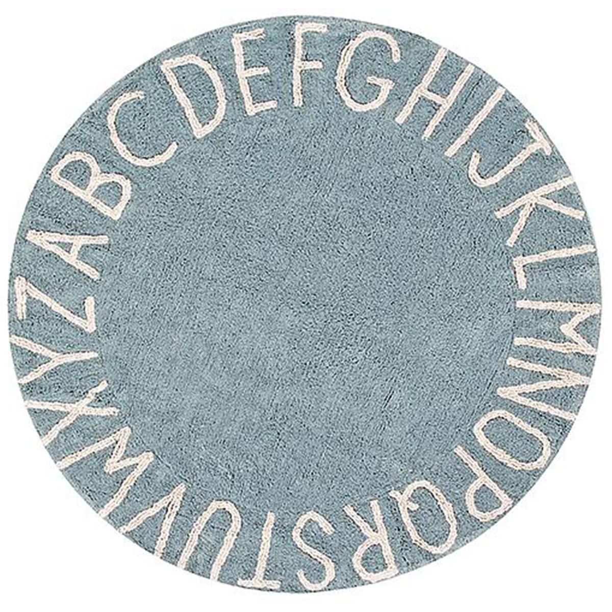 Tapis rond 150cm ROUND ABC Lorena Canals vintage blue-natural