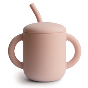 Tasse à paille silicone Mushie Blush
