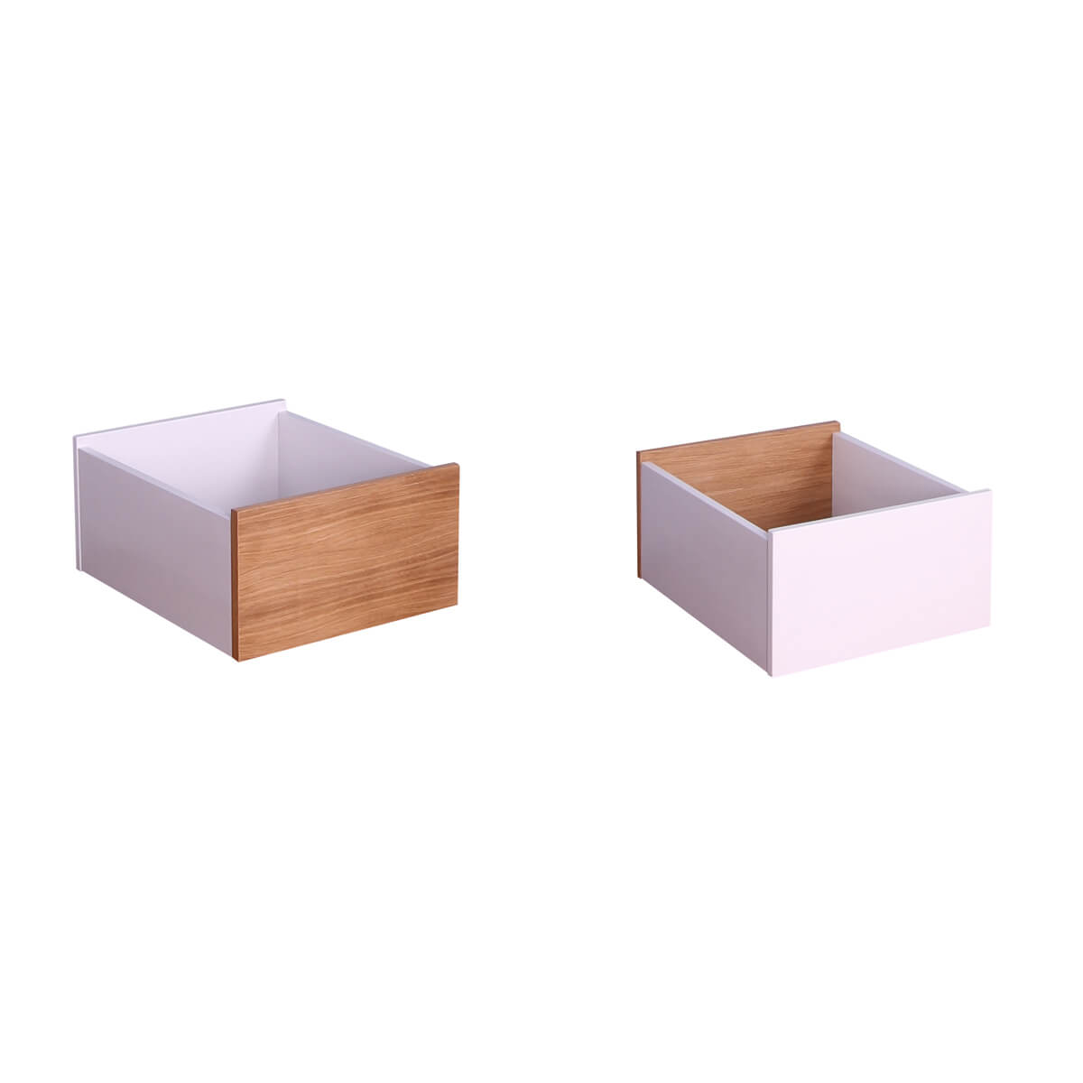 Tiroir armoire KASVA blanc-chêne huilé