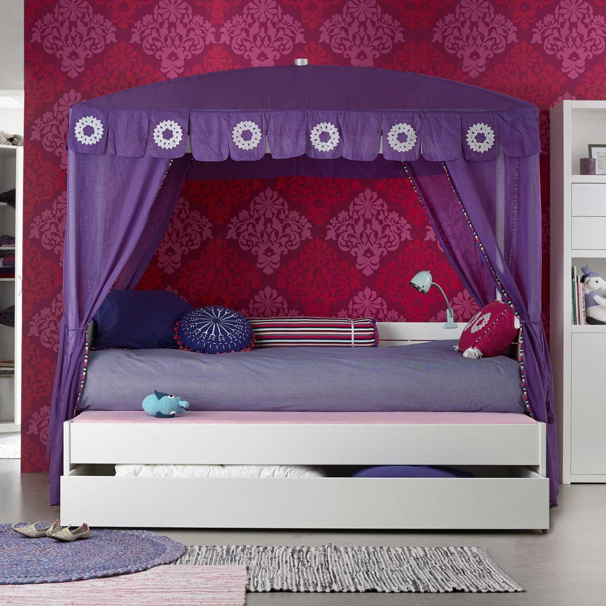 Tiroir rangement lit 90x199cm Lifetime blanchi