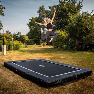 Trampoline 410cm InGround SPORTS ULTIM FAVORIT Berg grey