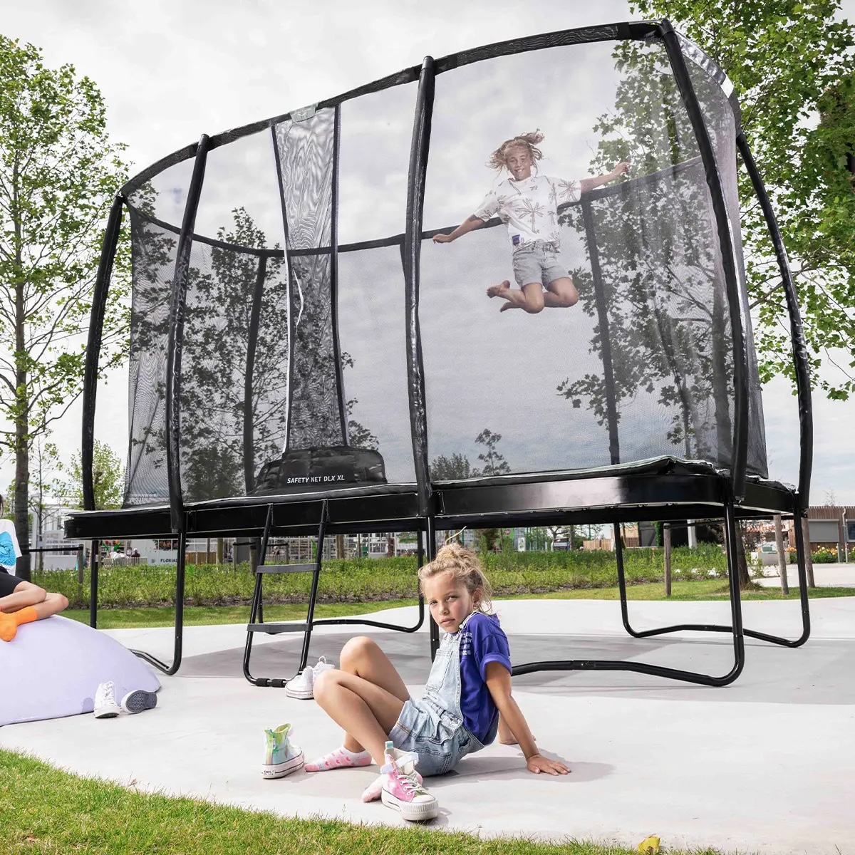 Trampoline 410cm Regular ULTIM CHAMPION ECO + Safety Net Deluxe XL Berg